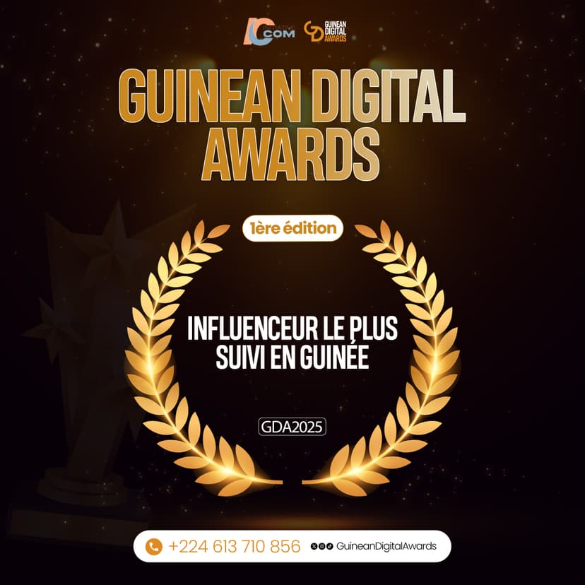 Influenceur le plus suivi en Guinée